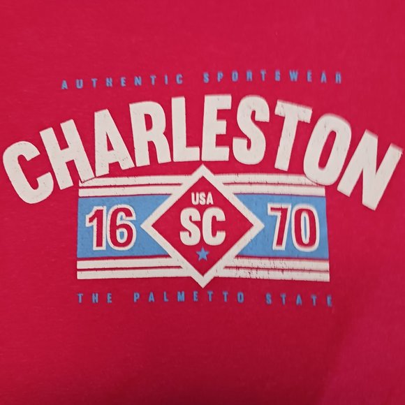 T Shirt Charleston South Carolina Authentic Sportswear Gildan Adult Size XL - Picture 1 of 5